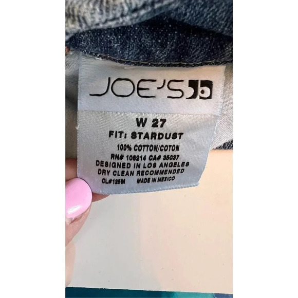 Vintage Joe's Jeans Low Rise Flare Distressed Star Dust Super Women’s 27 Jeans - Picture 8 of 14
